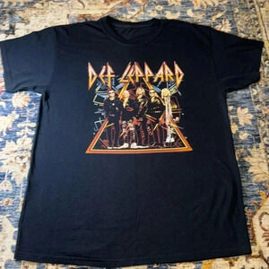 2018 def leppard concert tour shirt merch short sleeve LG unisex